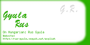 gyula rus business card